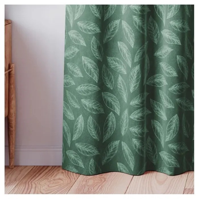 Zielona aksamitna zasłona 140x250 cm Calm – Restilo