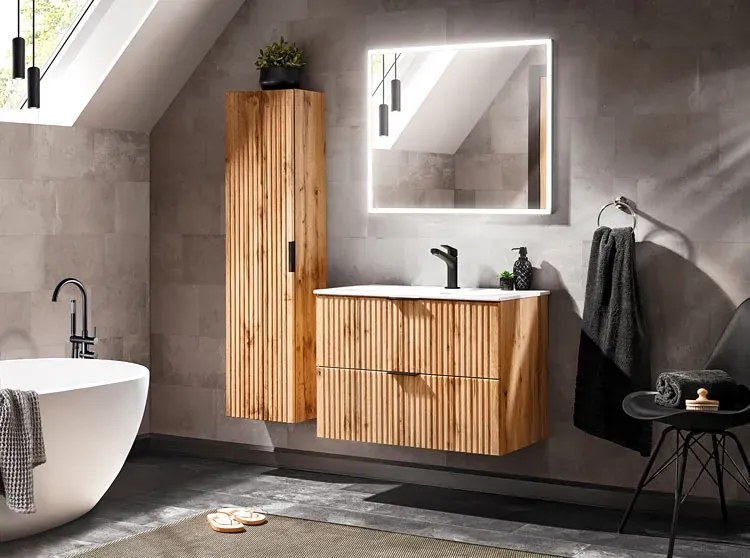 Słupek łazienkowy wiszący w kolorze dąb C9-D41