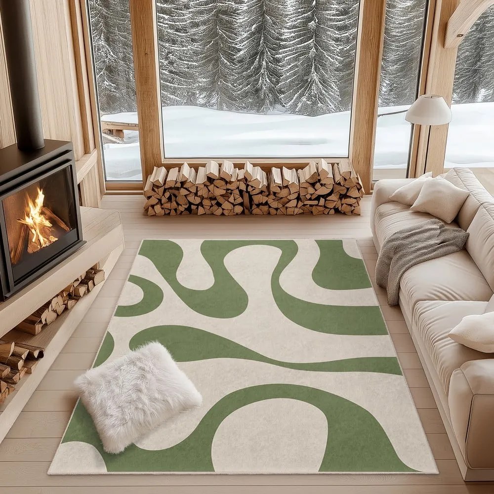 Zielony dywan odpowiedni do prania 60x100 cm Matcha Latte – Mila Home