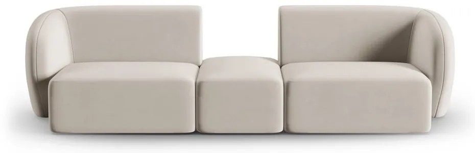 Beżowa aksamitna sofa 246 cm Paolo – Milo Casa