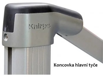 KNIRPS 340 cm - duży luksusowy parasol ogrodowy z drążkiem bocznym : Kolor parasola - Jasnoszary
