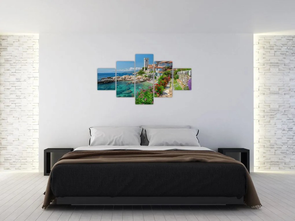 Obraz - Malownicza nadmorska wioska (125x70 cm)