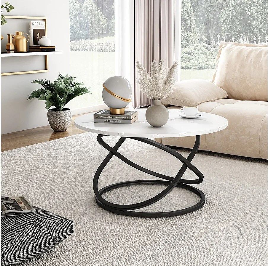 Stolik kawowy biały 79.5x62x46 calgary