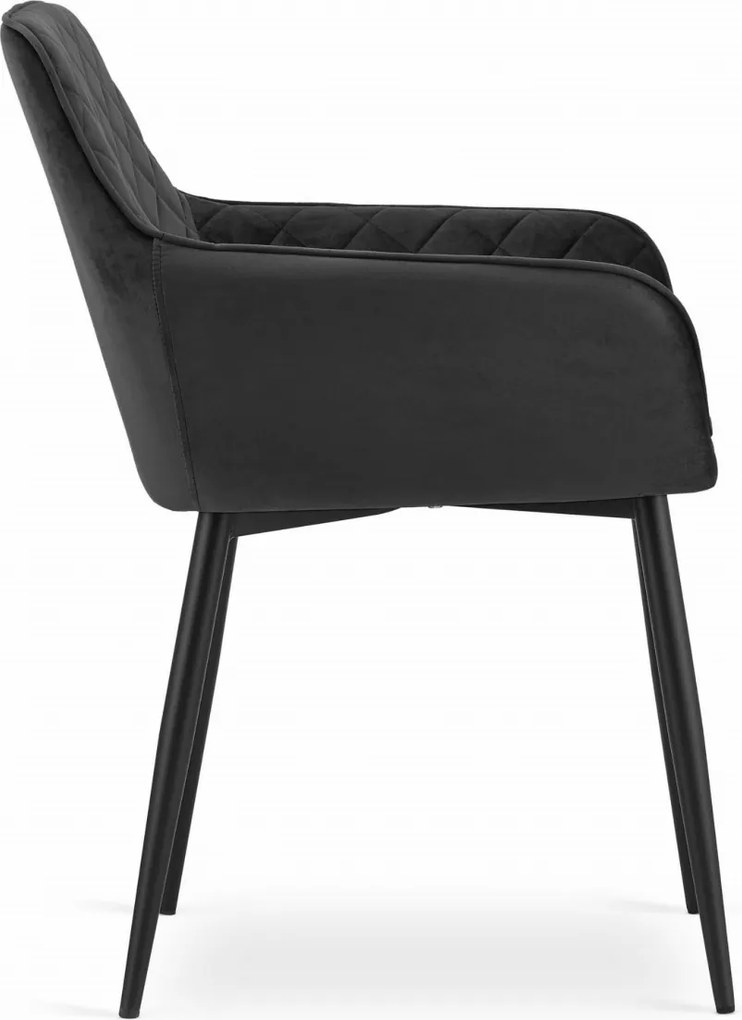 PROMOCJA Czarny aksamitny krzesło NOLA II. jakość.