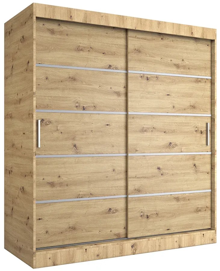 Szafa przesuwna dąb artisan 180 cm - Bohosa 5X