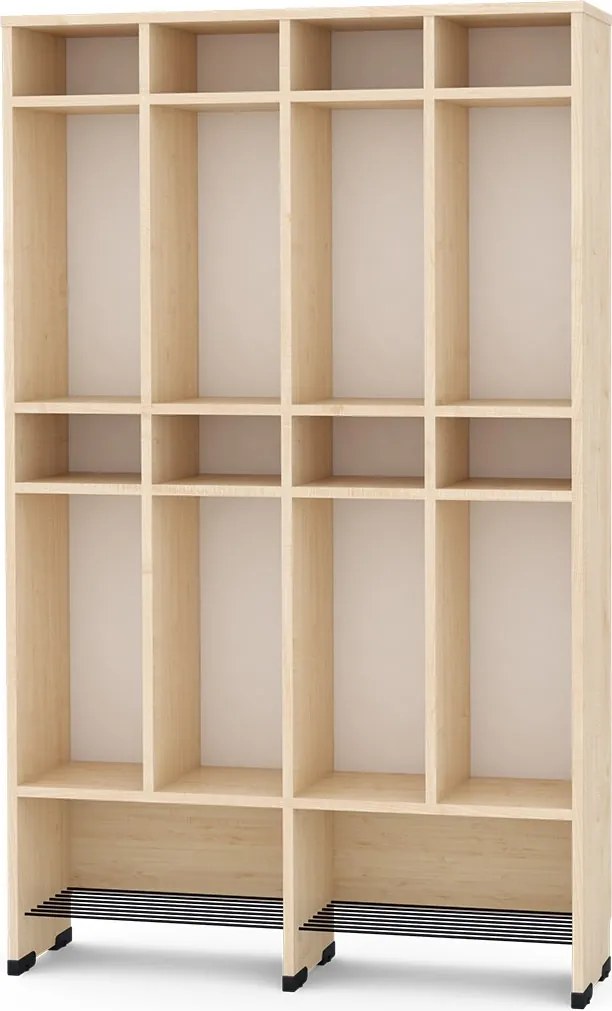 Szatnia żłobkowa i przedszkolna Bańka 8 z kolorowymi frontami