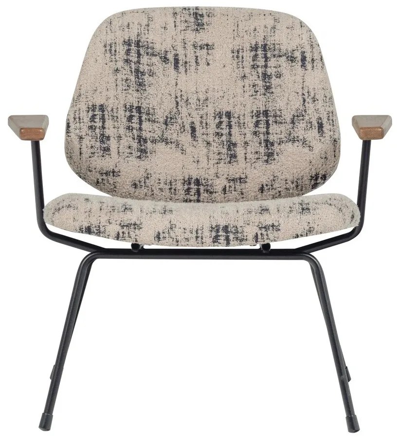 Beżowy fotel z tkaniny szenilowej Aure – WOOOD