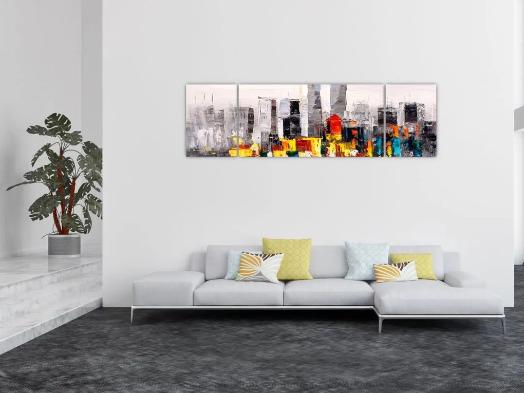 Obraz - Obraz przedstawiający duże miasto (170x50 cm)