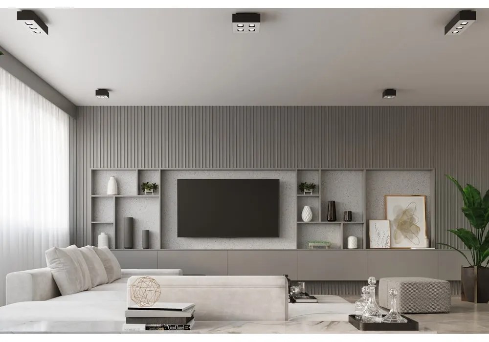 Czarna lampa sufitowa Sollux Hydra 3