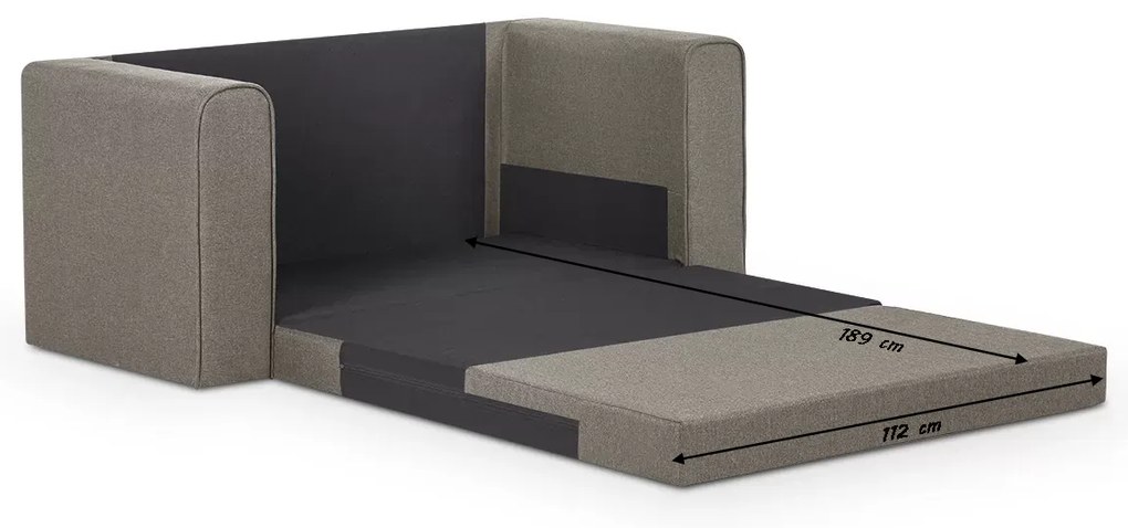 Sofa kanapa  rozkładana 2 os MOCCA Szary