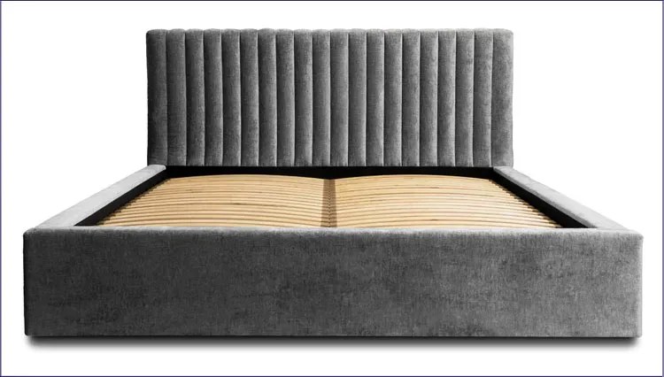 Łóżko dwuosobowe małżeńskie welurowe 160x200 E1-B44