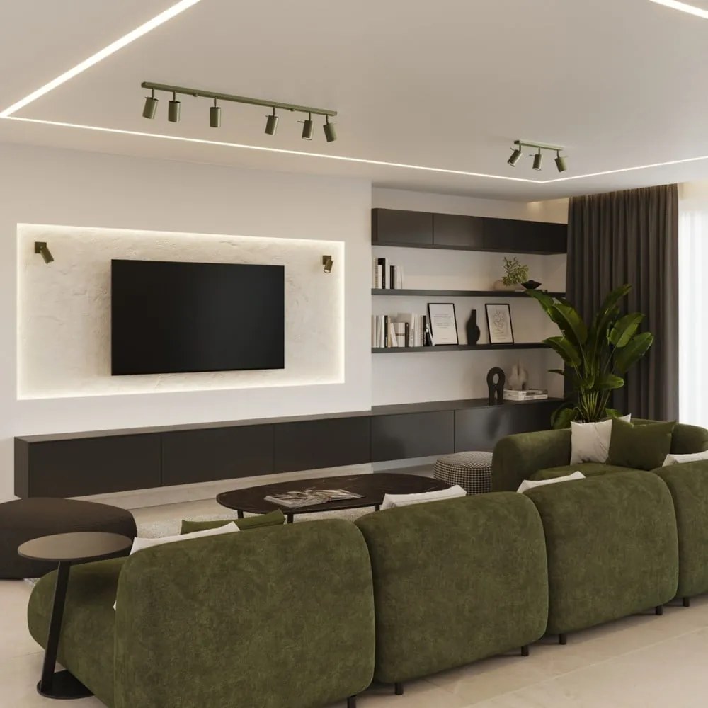 Zielona lampa punktowa 6x45 cm Etna – Sollux