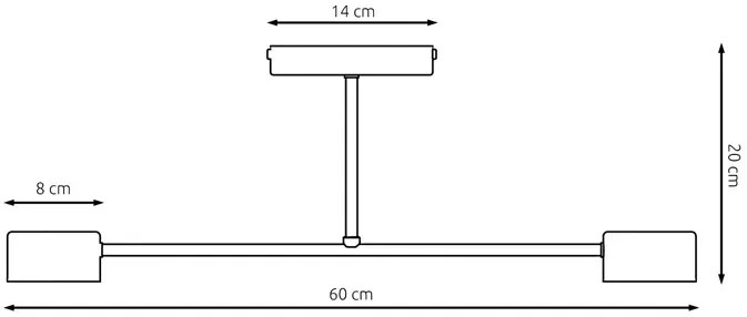 Czarna industrialna lampa sufitowa - D133-Evex