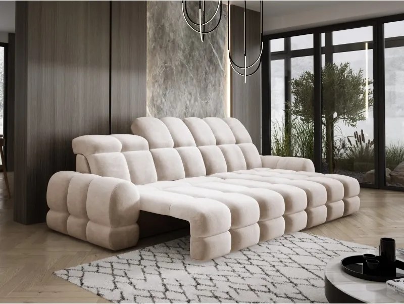 Narożnik TOLLO MINI S Prawostronny Elektryczna regulacja Salvador 01 kolor Kremowy WERSAL