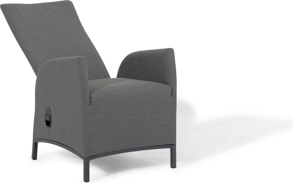 Doppler PARIS LIKA-TEX® szare - luksusowy regulowany fotel ogrodowy - Towar rozpakowany (N352)