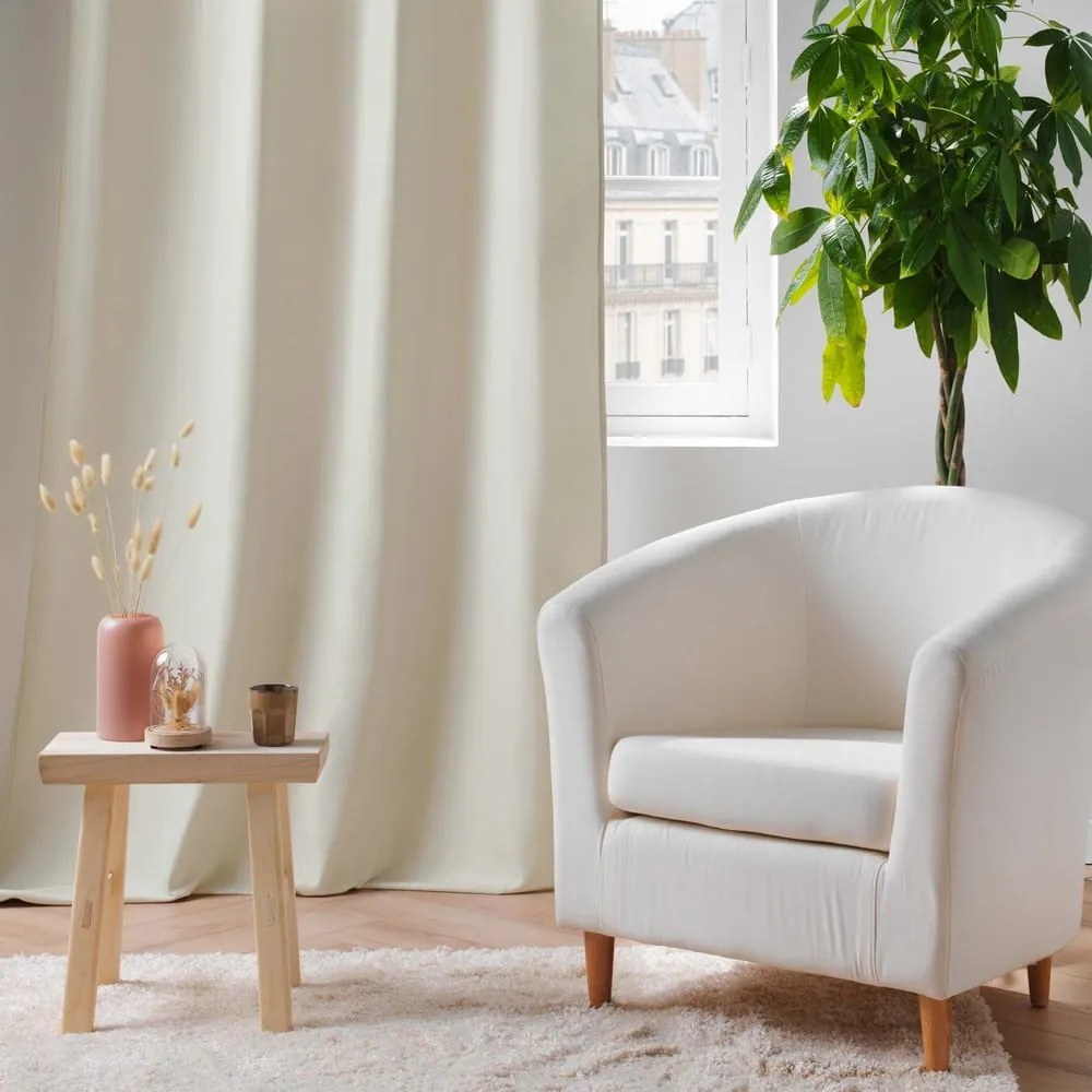 Beżowa zasłona wygłuszająca z mikrowłókna 135x260 cm Micropolar – douceur d'intérieur