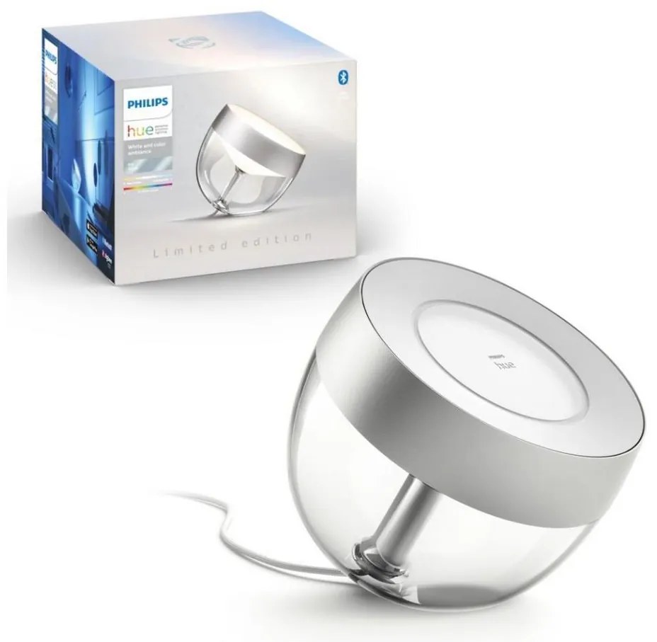 Philips Hue IRIS LED 8,2W 230V RGB ściemniana lampa stołowa srebrna