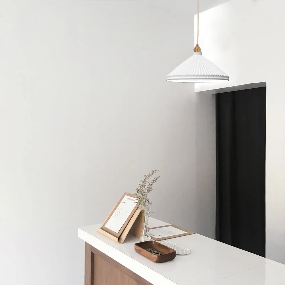 Biała lampa wisząca SULION Elena, wys. 150 cm