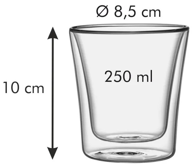 Szklanki z podwójnymi ściankami zestaw 2 szt. 0,25 l myDrink – Tescoma