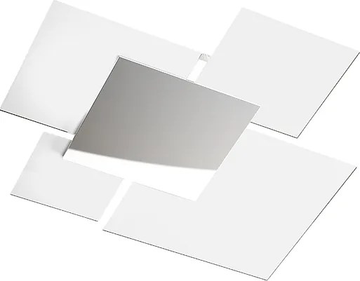 Nowoczesna lampa sufitowa 1088/70-BI Białe szkło 4xE27