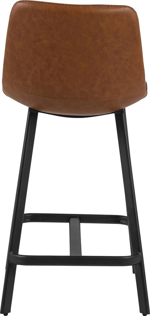 Stołek barowy z ekoskóry Oregon Low PU brandy