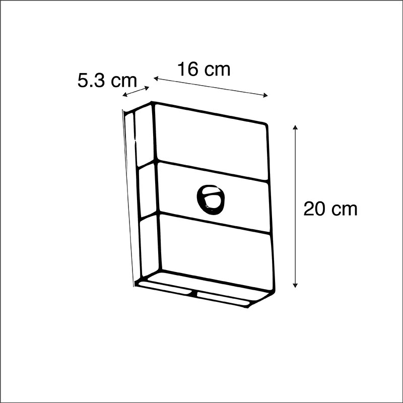 Zewnetrzna Kinkiet / Lampa scienna zewnętrzny czarny IP44 z diodą LED z czujnikiem ruchu - Dualy Nowoczesny Oswietlenie zewnetrzne