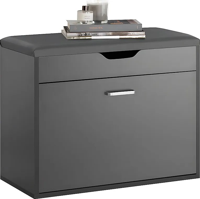 Ławka na buty z siedziskiem i pojemnik Szary FSR95-HG