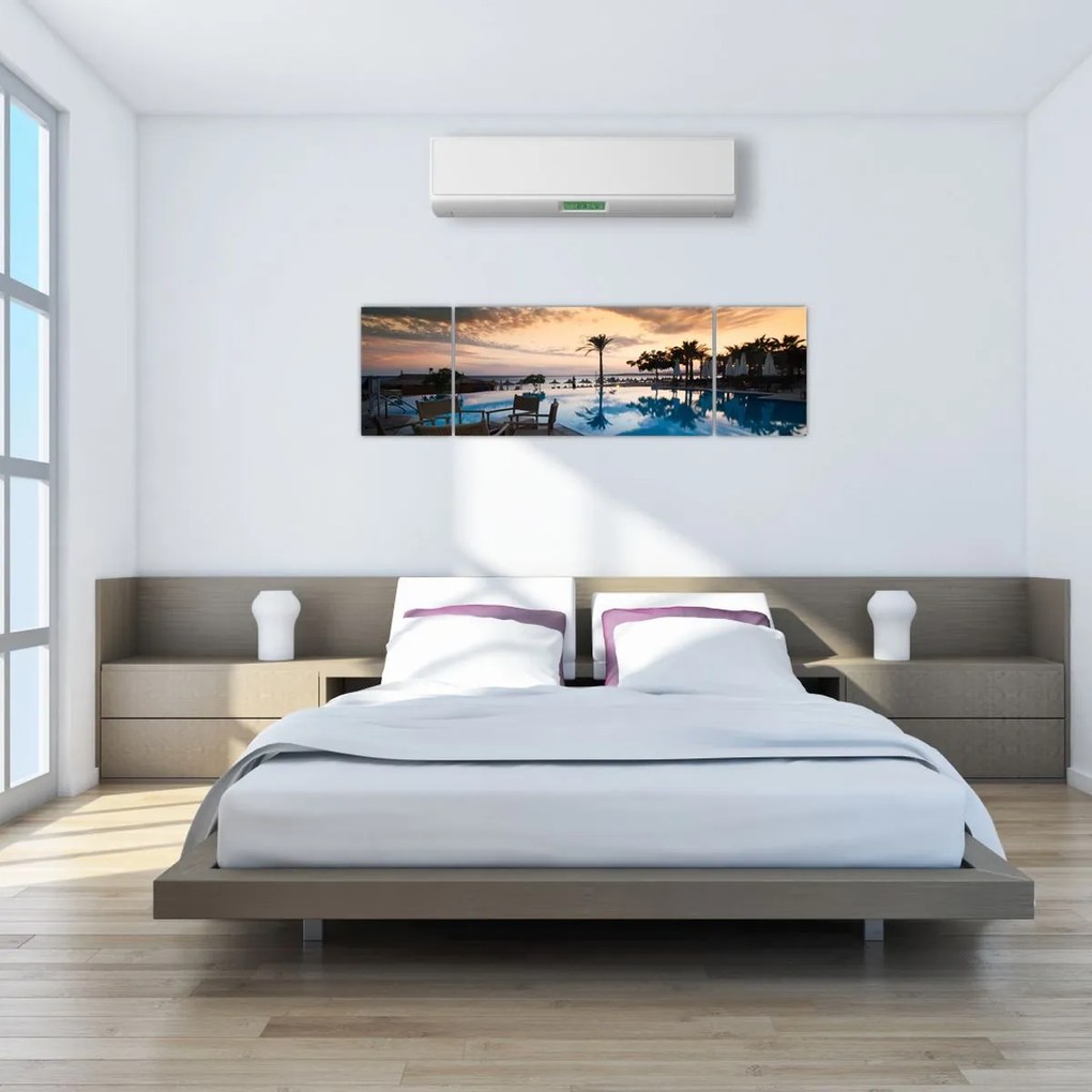 Obraz - Ośrodek wypoczynkowy nad morzem (170x50 cm)