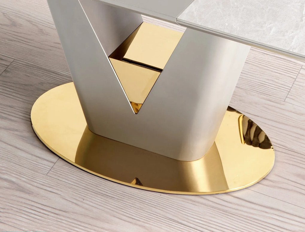 Rozkładany stół z nogą w kształcie litery V Valentino