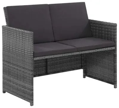 Szary zestaw mebli ogrodowych z poduszkami P2-L10