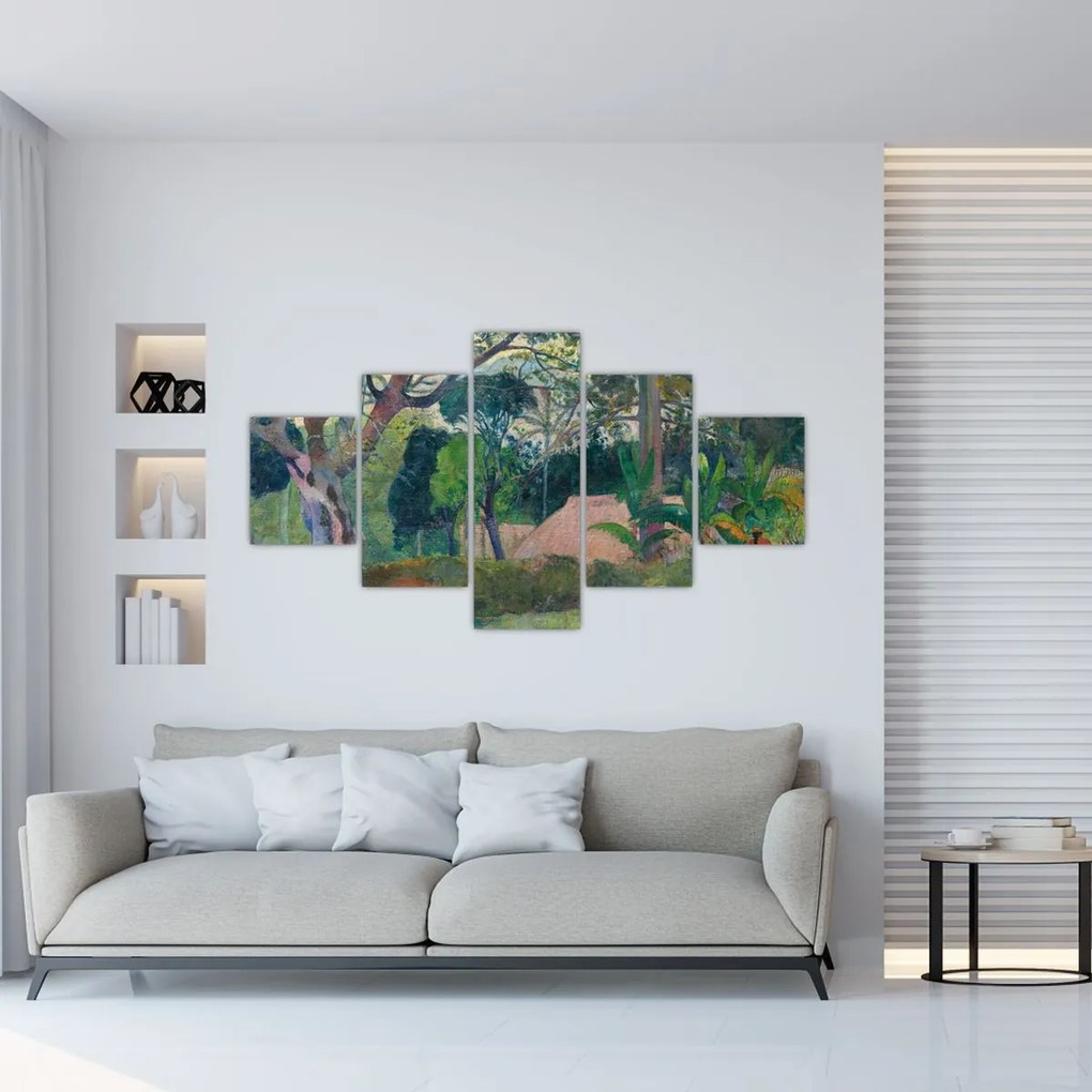 Obraz - Paul Gauguin, Te raau rahi (The Big Tree), reprodukcje (125x70 cm)
