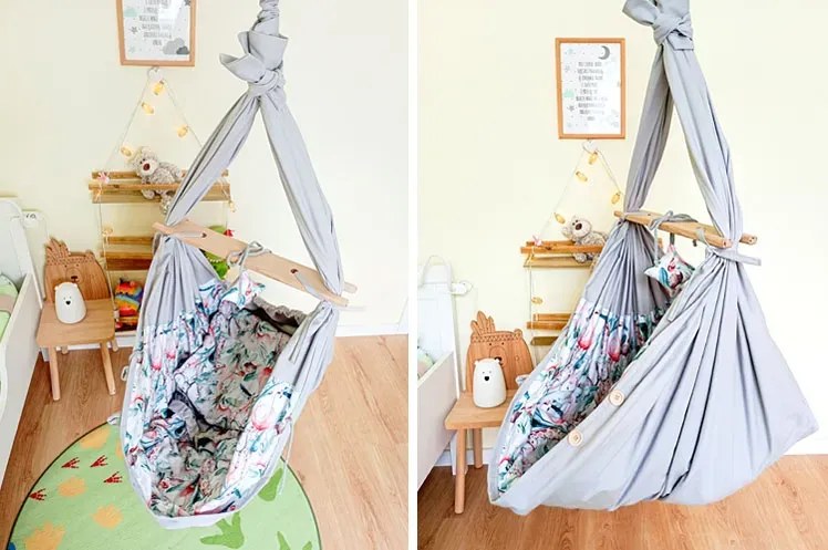 Bawełniana huśtawka niemowlęca na taras L1-E07