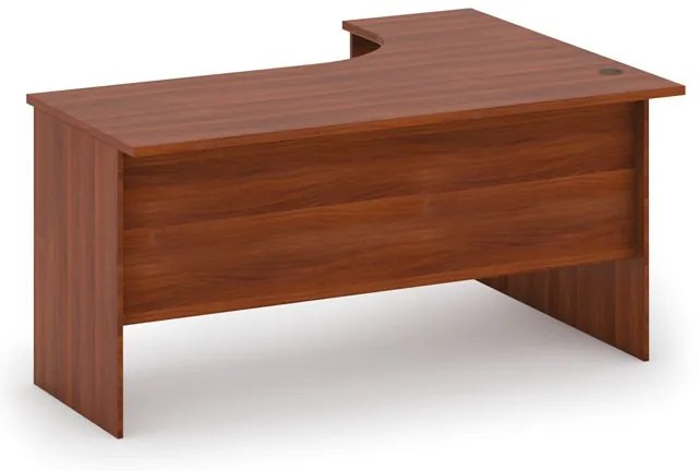Biurko ergonomiczne MIRELLI, lewe, orzech