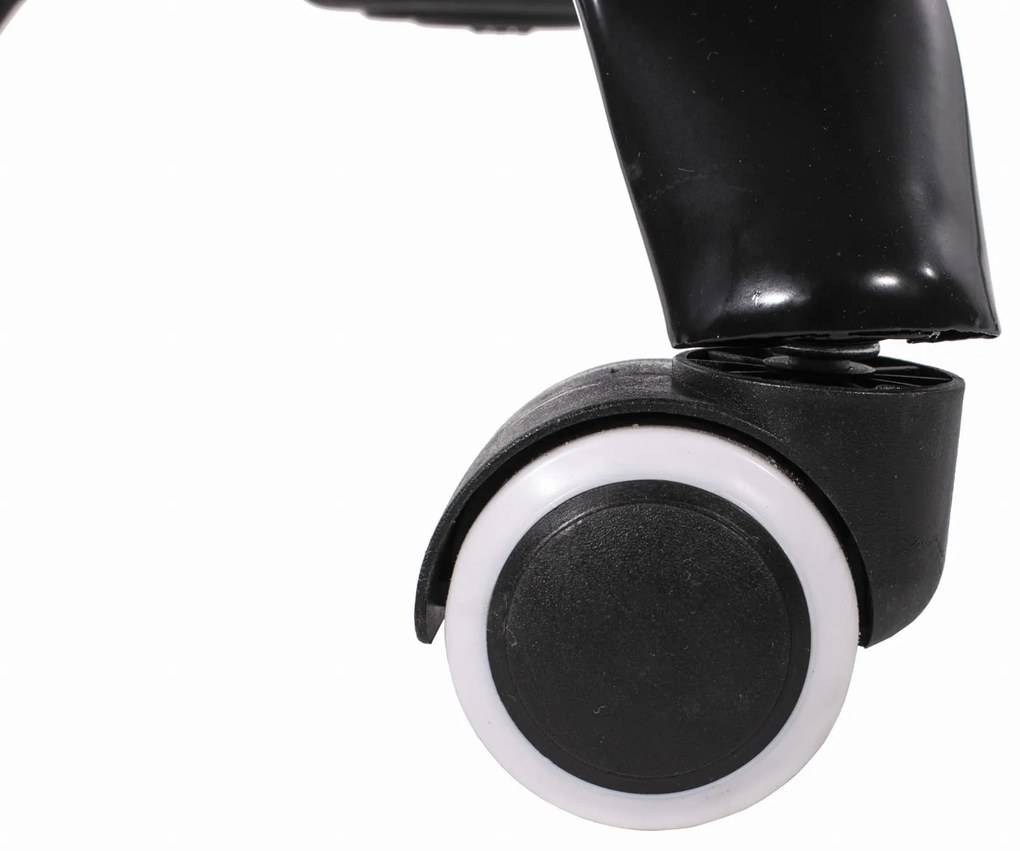 Krzesło biurowe AVOLA z ekoskóry, czarne