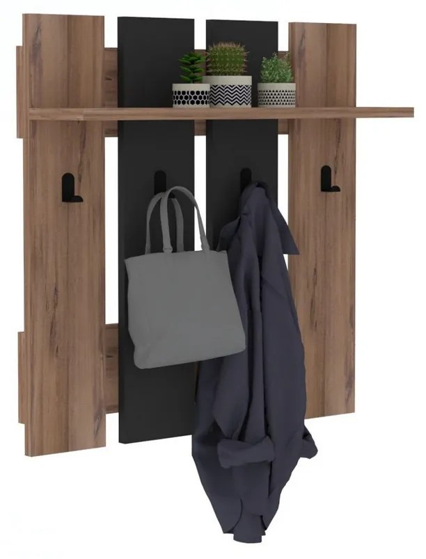 Wieszak ścienny Mita Walnut