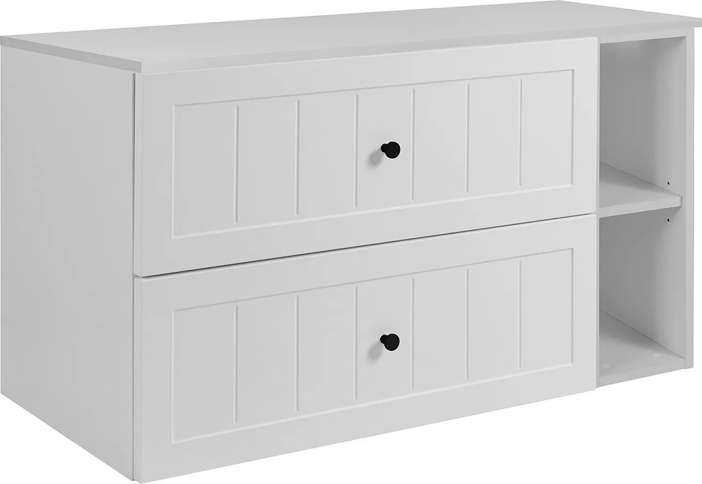 Zestaw mebli łazienkowych pod umywalkę, biała, 100 (80 + 20) x 46 x 58 cm , 3 kolory uchwytów w zestawie
