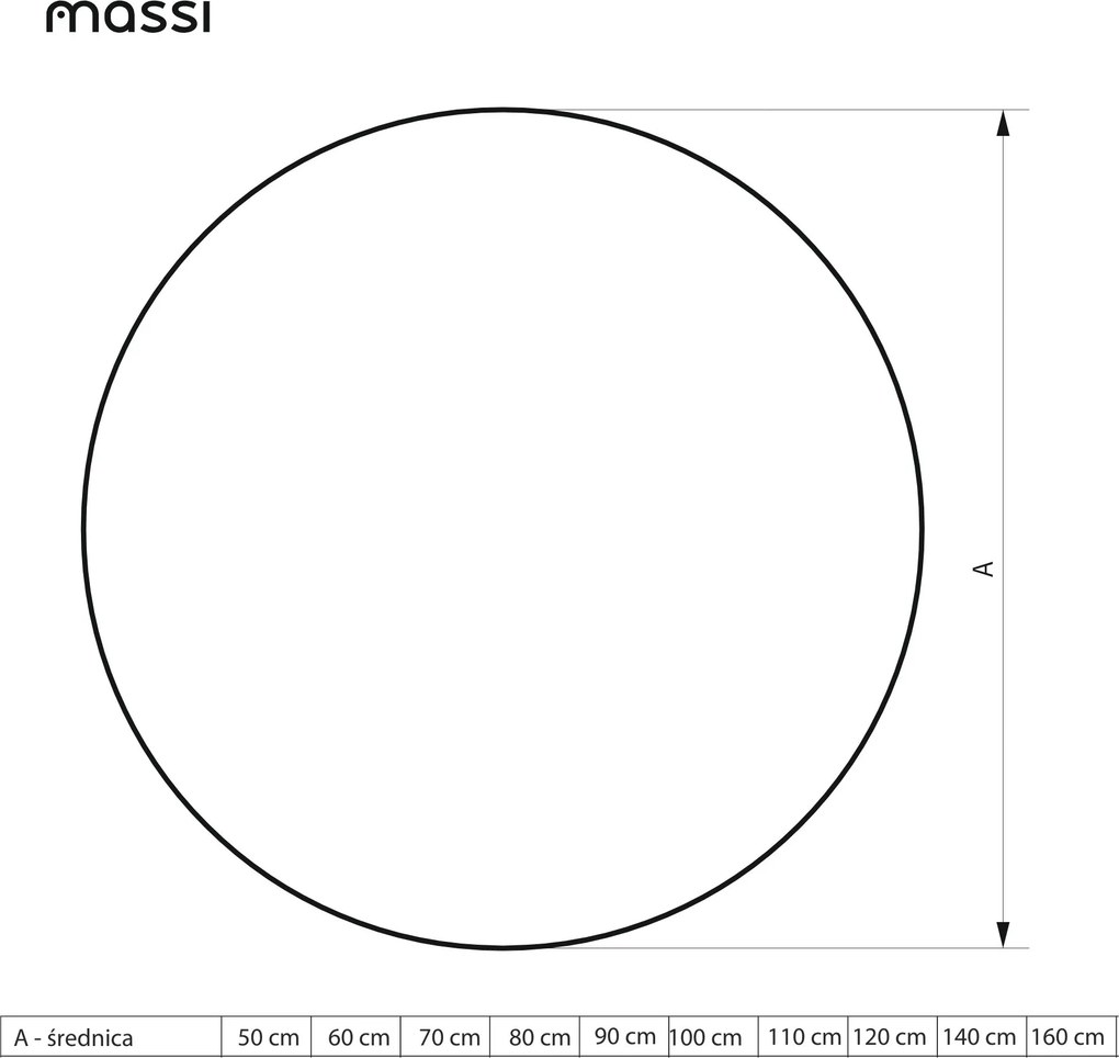 Massi Lustro okrągłe  podświetlane bezramowe MOON XXL LED 140 cm | Różne rozmiary | Różne kolory : Kolor tafli szkła - Brąz, Średnica - 60 cm