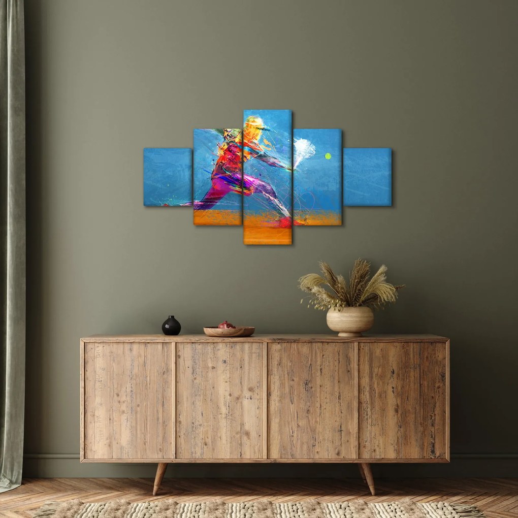 Obraz - Malowany tenisista (125x70 cm)