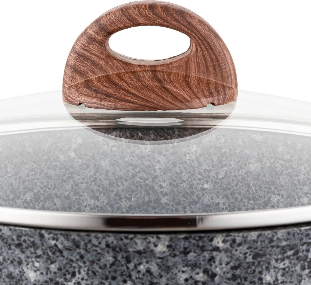 Florina Garnek z pokrywką Master MG, 28 cm, 6,1 l, szary, śred. 28 cm