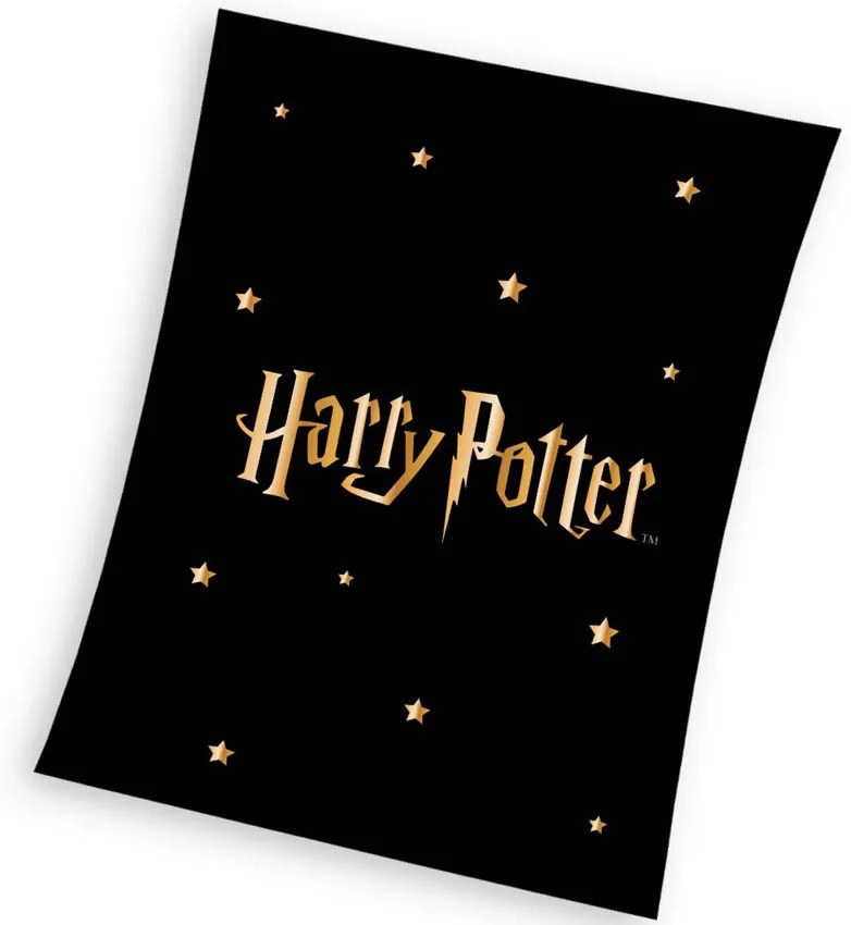 Carbotex Kocyk dziecięcy Harry Potter Gold Stars,130 x 170 cm