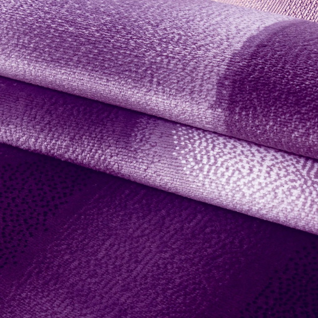 Dywan nowoczesny Plus wstęgi fioletowy 160 cm x 230 cm