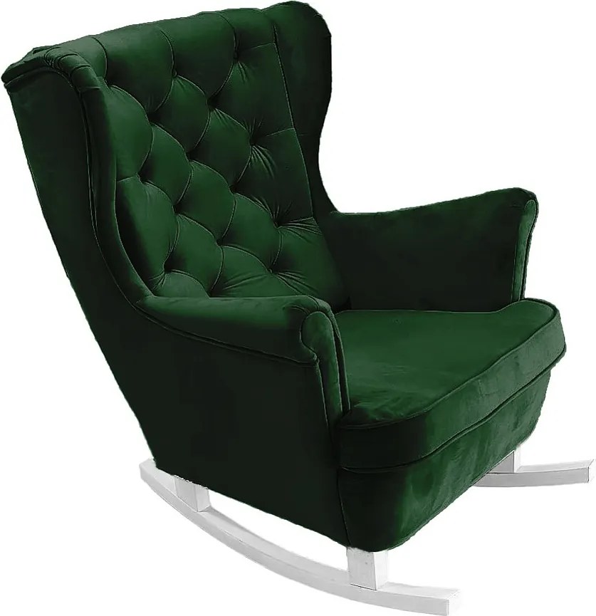 Fotel Relax z Tapicerowanym Siedzeniem i Podłokietnikami, Fotel TV 102x81x95cm Zielony_29847