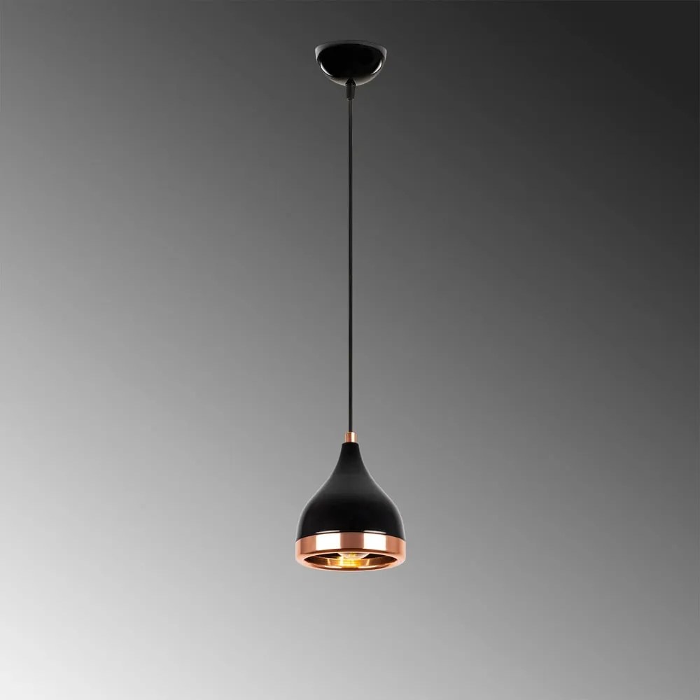 Lampa wisząca w czarno-złotym kolorze ø 14 cm Yildo – Opviq lights