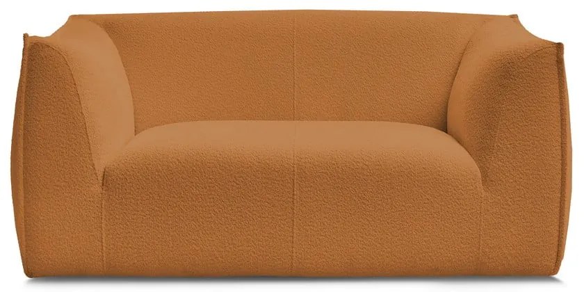 Musztardowa sofa z materiału bouclé 170 cm Giorgia – Bobochic Paris