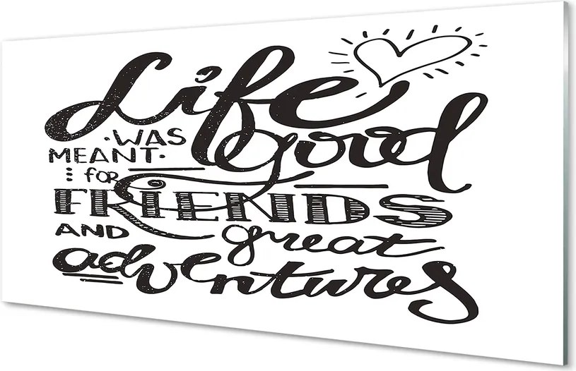 Szklany Panel Brązowy Napis Motywacyjny