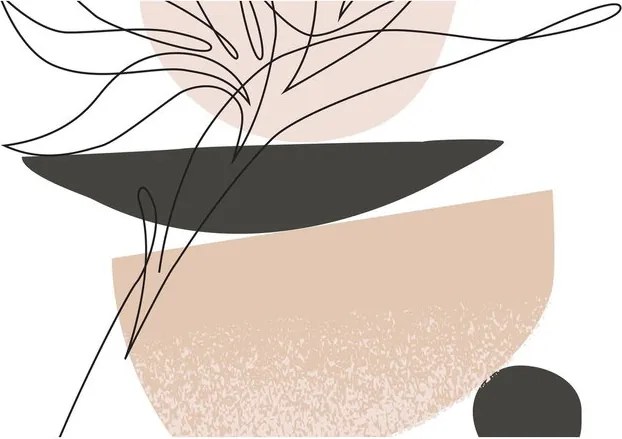 Obraz - Line art flowers N⁰1 (170x50 cm)