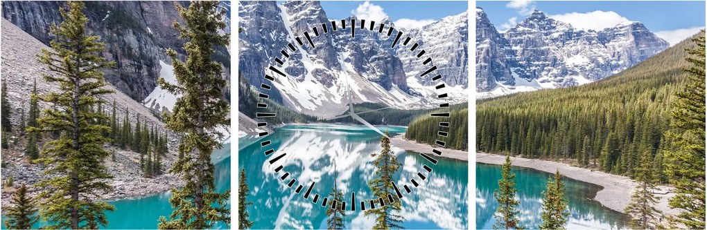 Obraz - Park Narodowy Banff (z zegarem) (90x30 cm)