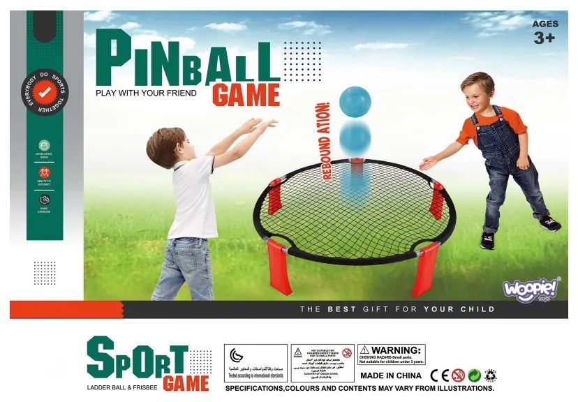 Woopie smash ball gra zręcznościowa trampolina 2 piłki pompka