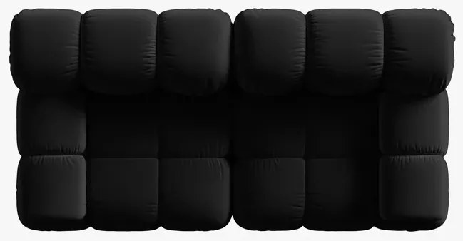 OUTLET Sofa 2-osobowa czarny velwet 188/94/70 Bellis od Micadoni