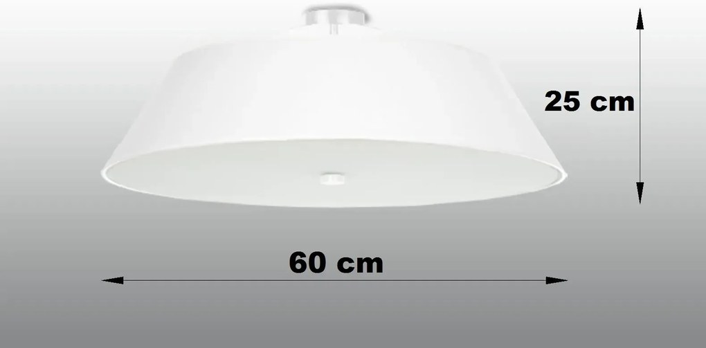 Biały designerski plafon LED 60 cm - EX666-Vegi